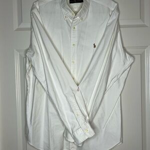 Ralph Lauren White Casual Button Down Shirt